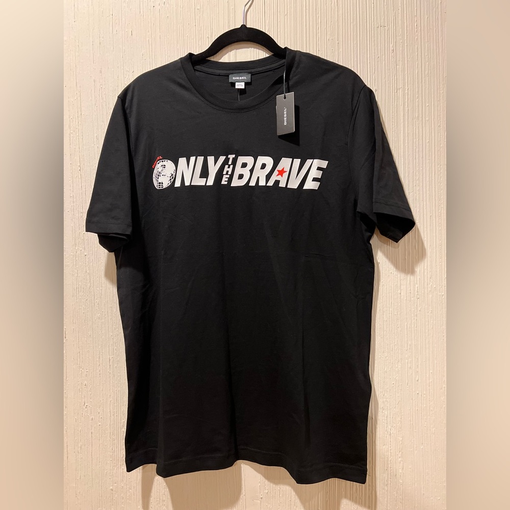 Diesel only the brave black tshirt in medium and large